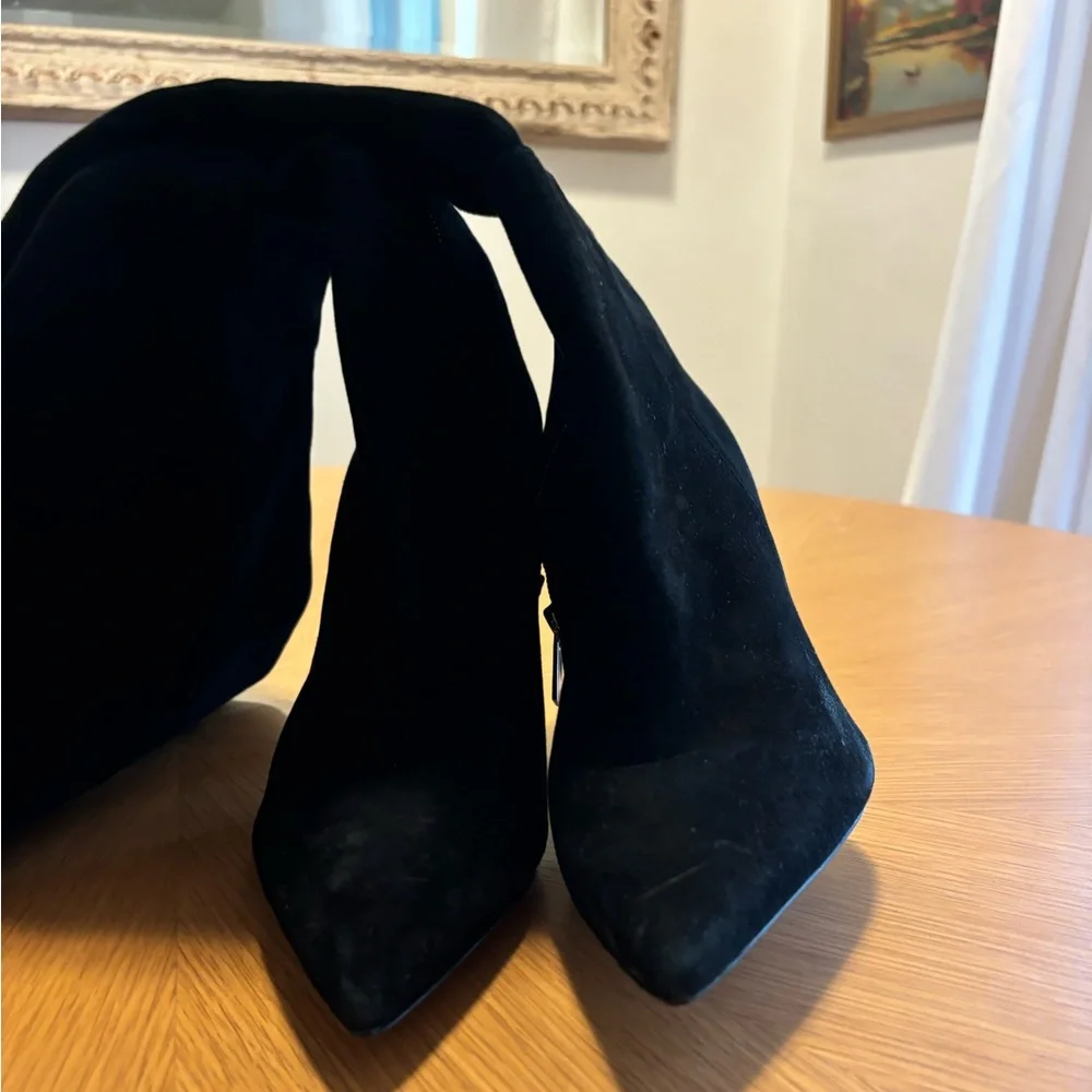 Sam Edelman Black Over-the-Knee Suede Stiletto Boots